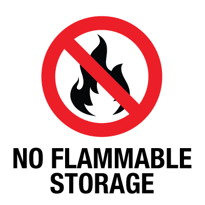 No Flammable Storage