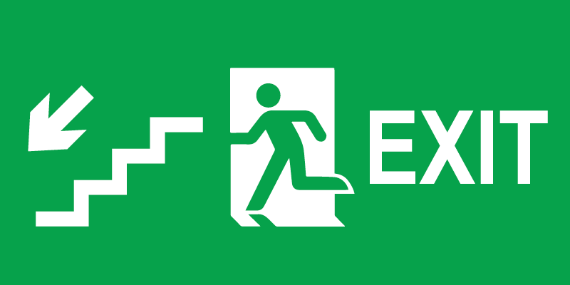 Fire Exit Staircase Down
